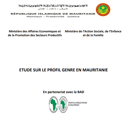 Etude sur le profil genre en Mauritanie 2022